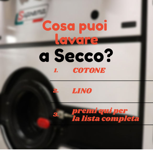 cosa si può lavare a secco?